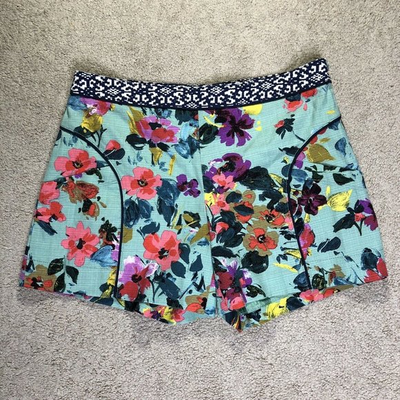 Anthropologie Cartonnier Floral Print Shorts - Picture 2 of 12